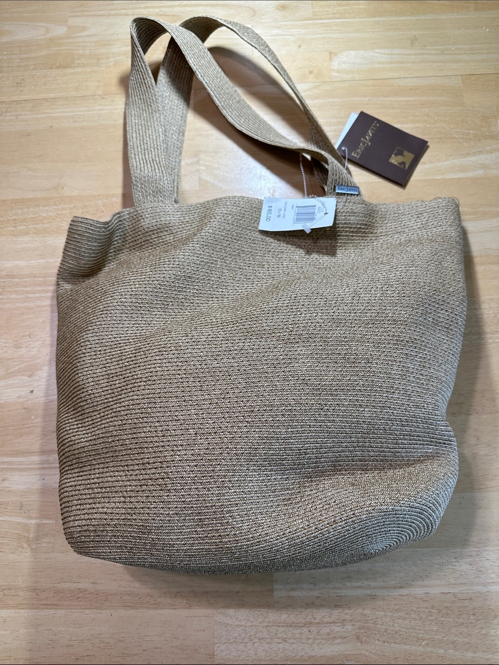 Eric Javits Natural Straw Tote in Beige-Tan